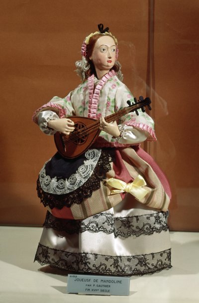 Automaton van een mandolinespeler door P. Gauthier